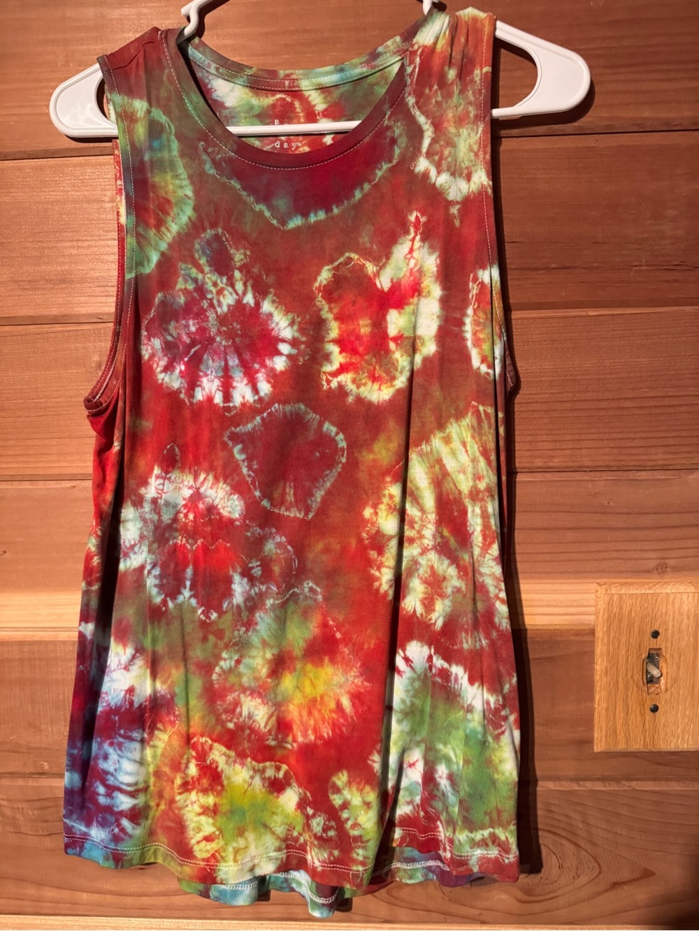 a new day Red Multi Tie-Dye Tank Top